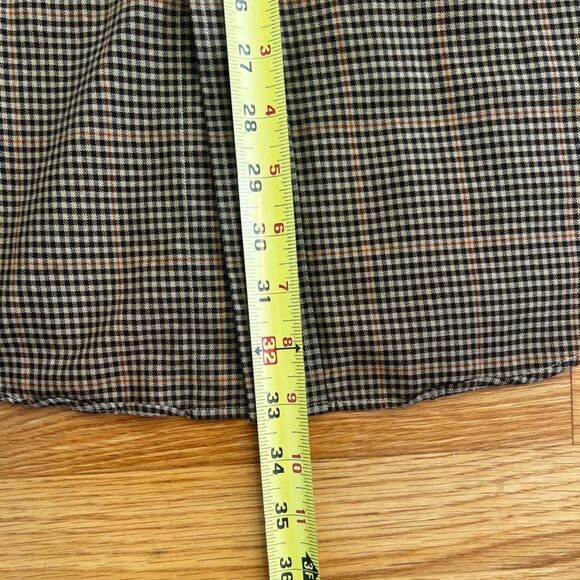 Brooks Brothers 346 Mens Shirt Wool Blend Button Down Gingham Tan/Black Size XXL - Picture 10 of 10